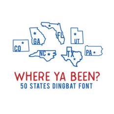 where ya been? dingbat font