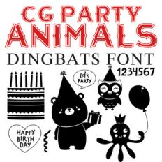 cg party animals dingbats