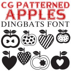 cg patterned apples dingbats