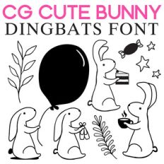 cg cute bunny dingbats