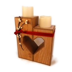 candle heart cutout 3d boxes