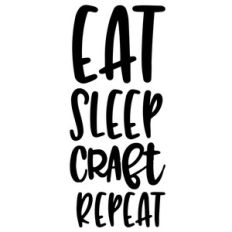 eat, sleep, craft, repeat word art