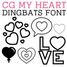 cg my heart dingbats