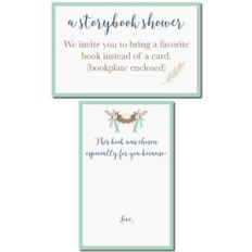 love bird baby shower storybook bookplate set