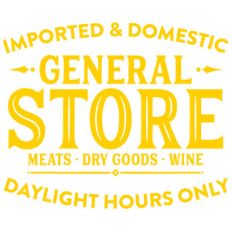 imported and domestic general store sign