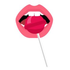 mouth with lollipop