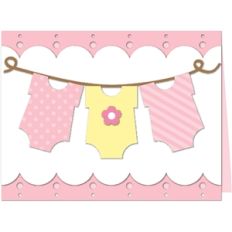 baby girl onesie laundry card kit