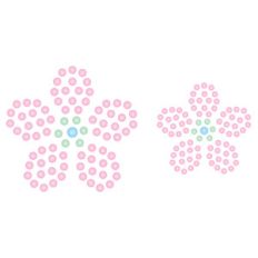 rhinestone flowers large and small