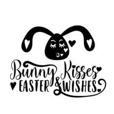 bunny kisses easter wishes