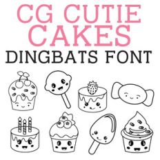 cg cutie cakes dingbats