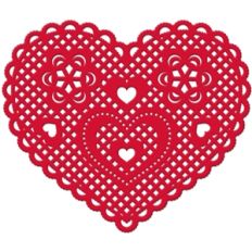 doily lace heart ornate