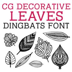 cg decorative leaves dingbats