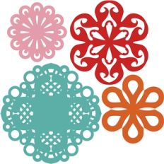 4 doily set