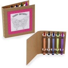 happy birthday coloring card - butterfly
