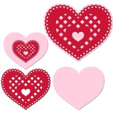 heart simple lattice doily