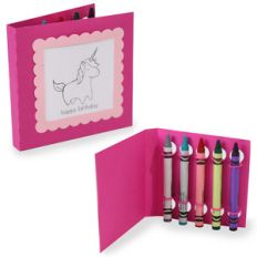 happy birthday coloring card - unicorn