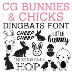 cg bunnies and chicks dingbats