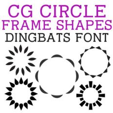cg circle frame shapes dingbat