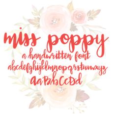 miss poppy font