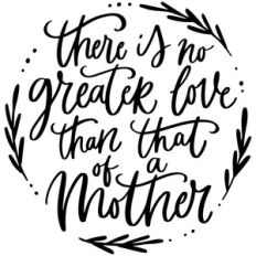 there is no greater love than that of a mother