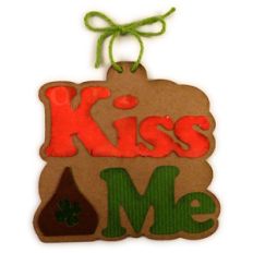 kiss me ornament