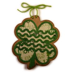 shamrock wavy line ornament