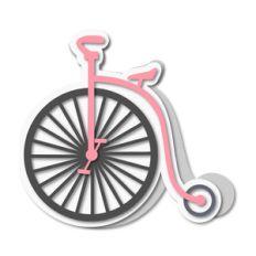 vintage unicycle shaped card