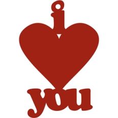 i heart you tag