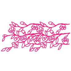 branches and blossom repeating border