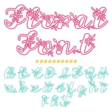 floral font