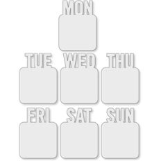 days of the week cards