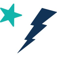 lightning bolt and star