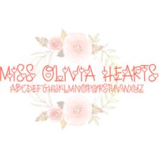 miss olivia hearts font