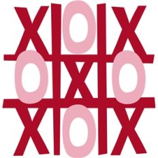 tic tac toe xoxo hugs kisses