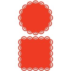 scalloped shapes