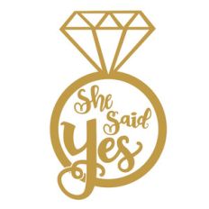 she said yes wedding phrase
