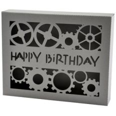 happy birthday gears box card
