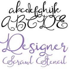 pn designer scrawl stencil