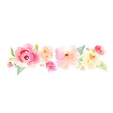 watercolor flower border