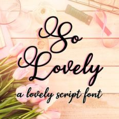 Silhouette so lovely script font