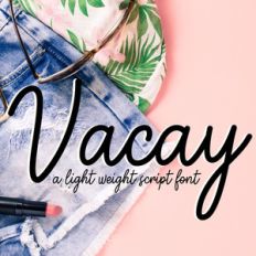 silhouette vacay script font