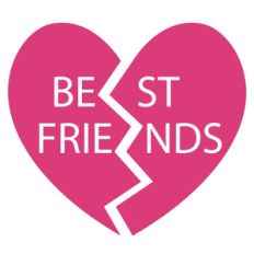 best friends heart charm