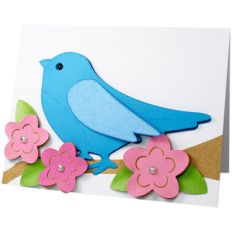 stitched bird card
