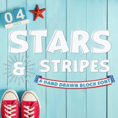 silhouette stars and stripes font