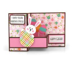 pop up box card bunny egg