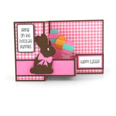 pop up box card chocolate bunny