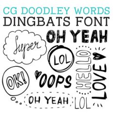 cg doodley words dingbats