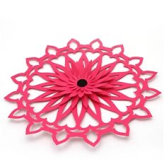 doily hearts and flower center