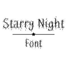 starry night font