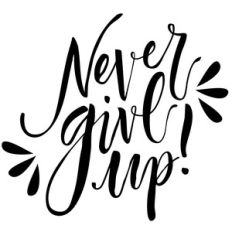never give up